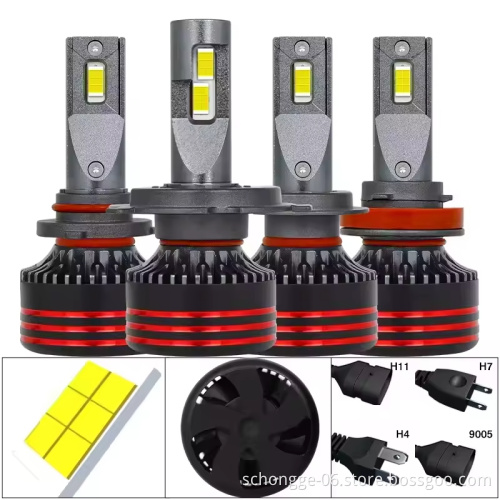 CCLOT M8 PRO LED Headlight Bulbs: High Power 120W Solutions for H1, H3, H7, H11, 9005, 9006, H4, 9012 LED Headlights - Compatible with Universal Cars